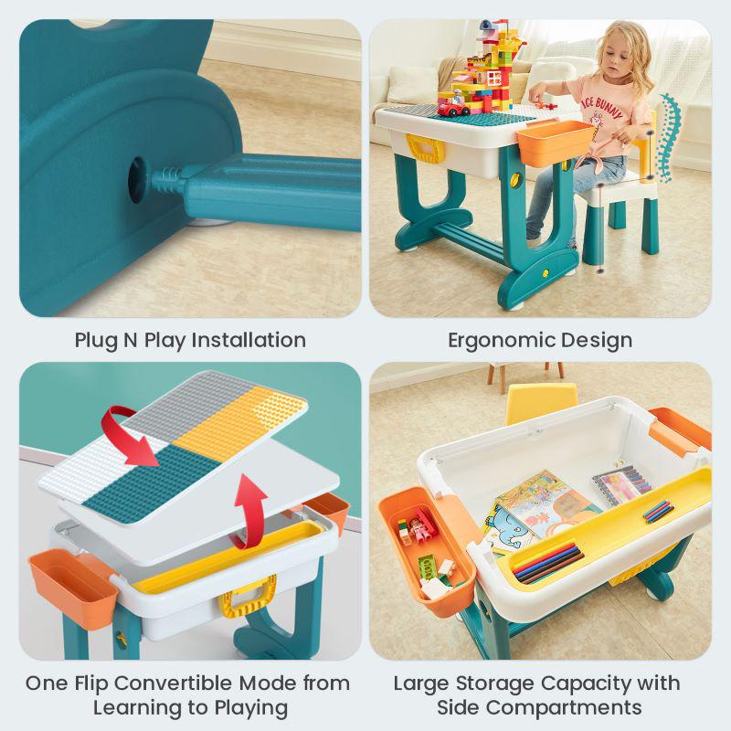 Little Genius Learner Kids Study Table Set with Chair